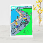 Succes Kaart voor Triatleet - Big City Bike Path (Gele Bloem)