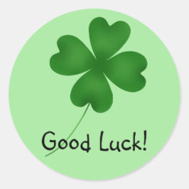 Succes klaver ronde sticker