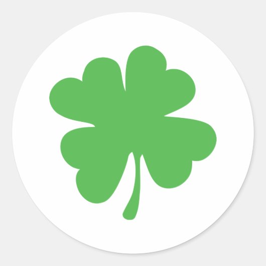 Succes klaverblad - Shamrock - klaverblad Ronde Sticker (Voorkant)