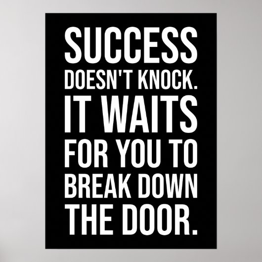 Succes klopt niet - drukte Motivatie Poster (Voorkant)