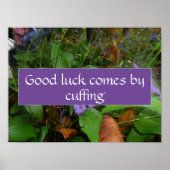 Succes komt door gezegde foto poster te maken (Voorkant)