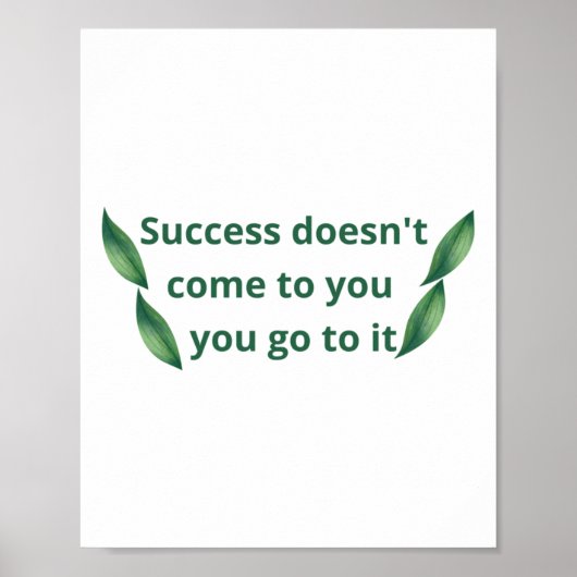 Succes komt je niet toe poster (Voorkant)