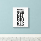 Succes komt voor | Motivatie Quote Wall Art Canvas Afdruk (Insitu (Houten vloer))