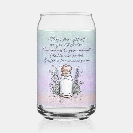 Succes magische spreuk Halloween ontwerp Blikvorm Glas (Links)