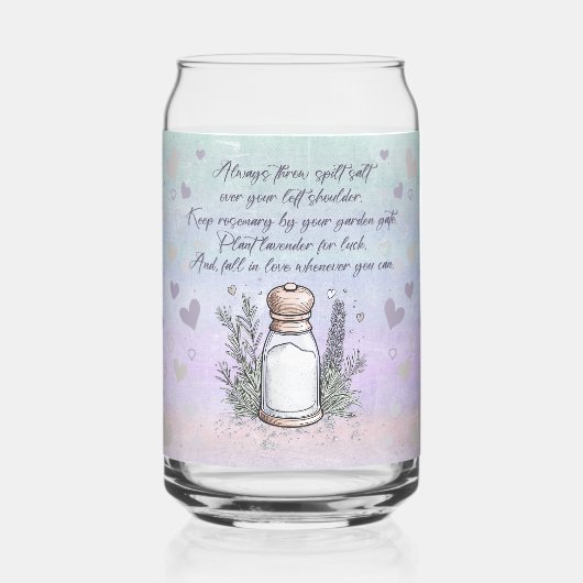 Succes magische spreuk Halloween ontwerp Blikvorm Glas (Links)