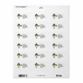 Succes meisje met vier bladluis etiket (Full Sheet)