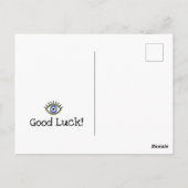 Succes met blauw oog talisman, boze oogbescherming briefkaart (Achterkant)