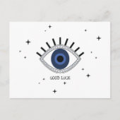 Succes met blauw oog talisman, boze oogbescherming briefkaart (Voorkant)