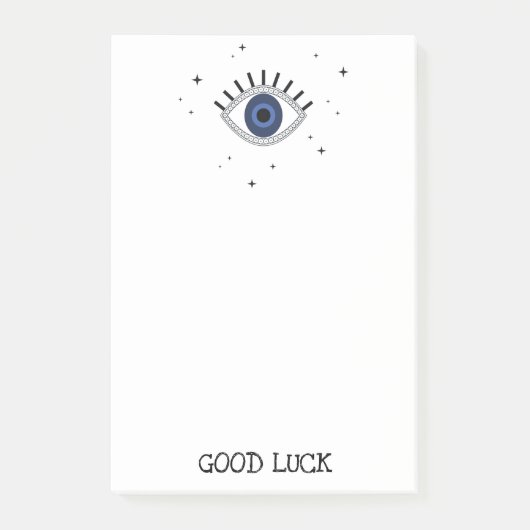 Succes met blauw oog talisman griekenland kwaad post-it® notes (Voorkant)