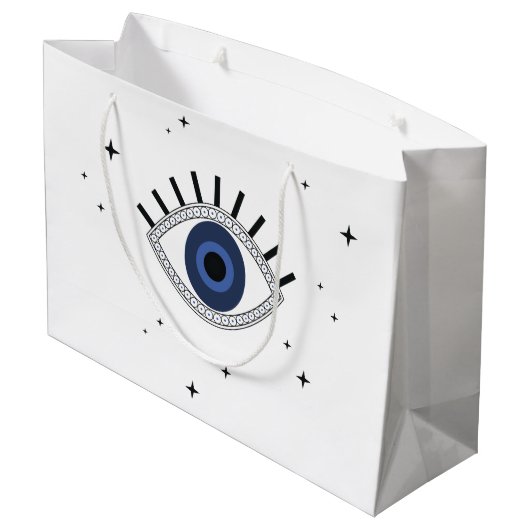 Succes met blauw oog talisman grieks boze oog groot cadeauzakje (Achterkant Gekanteld)