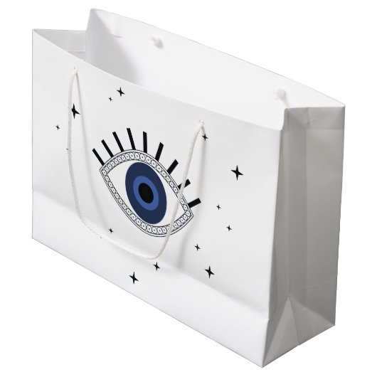 Succes met blauw oog talisman grieks boze oog groot cadeauzakje (Voorkant Gekanteld)