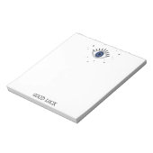 Succes met blauw oog talisman grieks boze oog notitieblok (Linkerzijde)