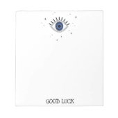 Succes met blauw oog talisman grieks boze oog notitieblok (Voorkant)