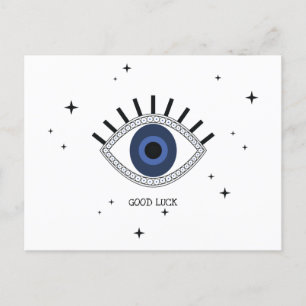 Succes met blauw oog talisman grieks traditie briefkaart