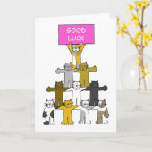 Succes met Cartoons Kaart (Gele Bloem)