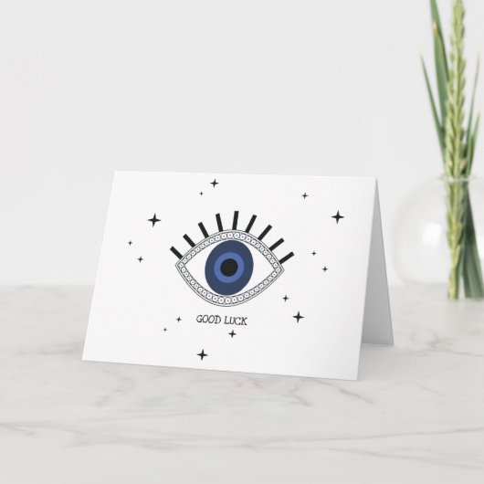 Succes met de blauwe oog Talisman griektraditie Kaart (Voorkant)