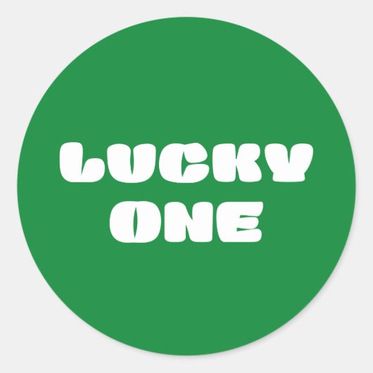 Succes met de klassieke ronde Sticker (Voorkant)