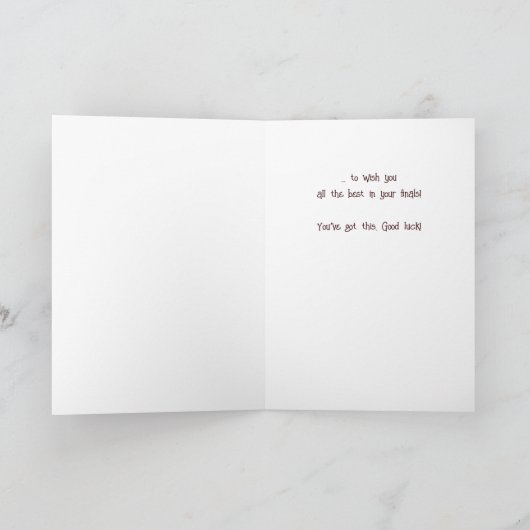 Succes met finales Giraffe Peeking Kaart (Binnen)