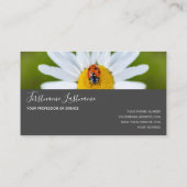 Succes met gestreepte ladybugs elegante grijze rec visitekaartje (Achterkant)