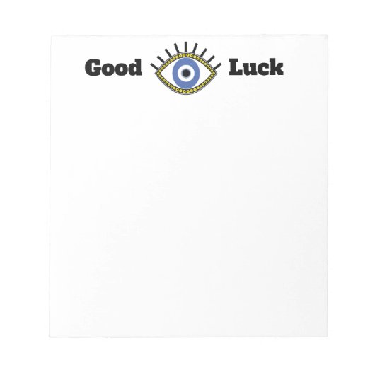 Succes met griekblauw oog talisman notitieblok (Voorkant)