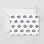 Succes met griekblauw oog talisman notitiekaartje (Achterkant)