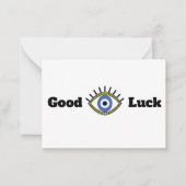 Succes met griekblauw oog talisman notitiekaartje (Voorkant)