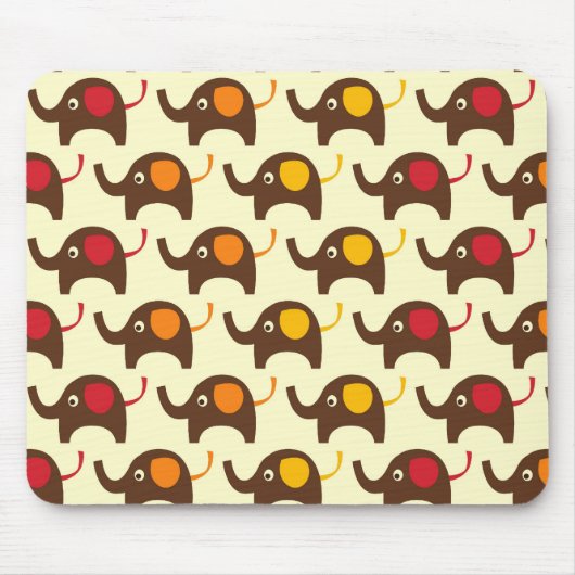 Succes met het afdrukken van olifantenpatronen muismat (Voorkant)