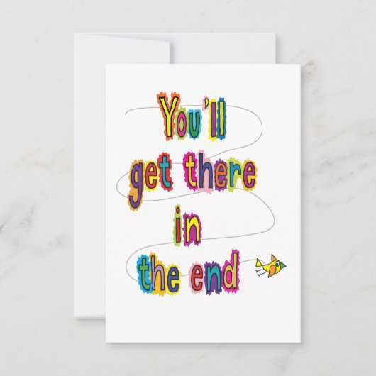 Succes met het denken aan je wenskaart voor de rei (Voorkant)