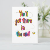 Succes met het denken aan je wenskaart voor de rei (Staand voorkant)