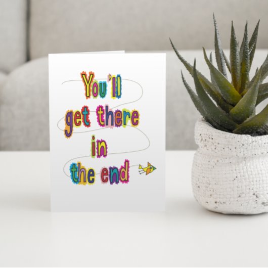 Succes met het denken aan je wenskaart voor de rei