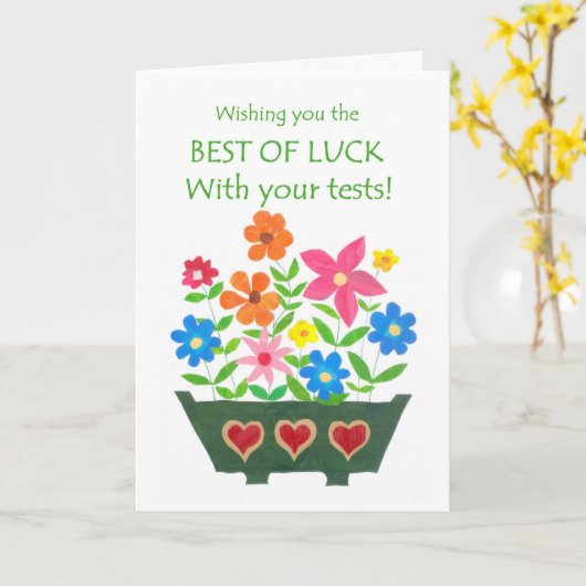 Succes met het testen van de Kaart - Flower Power (Gele Bloem)