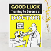 Succes met het trainen om arts te worden kaart (Gele Bloem)