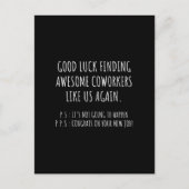 Succes met het vinden van collega's weer zoals wij briefkaart (Voorkant)