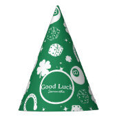 Succes met Hoefijzer Shamrock Feesthoedjes (Voorkant)