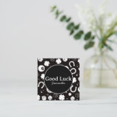 Succes met Hoefijzer Shamrock Informatiekaartje (Staand voorkant)