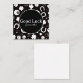 Succes met Hoefijzer Shamrock Informatiekaartje (Voorkant / Achterkant)