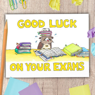 Succes met je examens  briefkaart