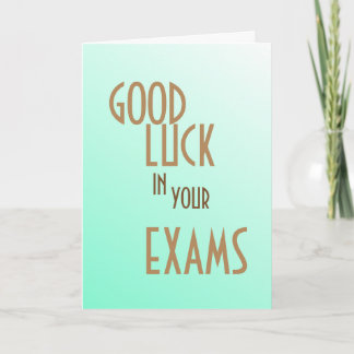 SUCCES MET JE EXAMENS, IK ZAL AAN JE DENKEN KAART