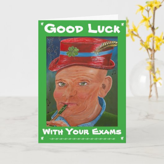 Succes met je examens kaart (Gele Bloem)