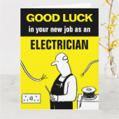 Succes met je nieuwe baan als elektricien kaart (Gele Bloem)