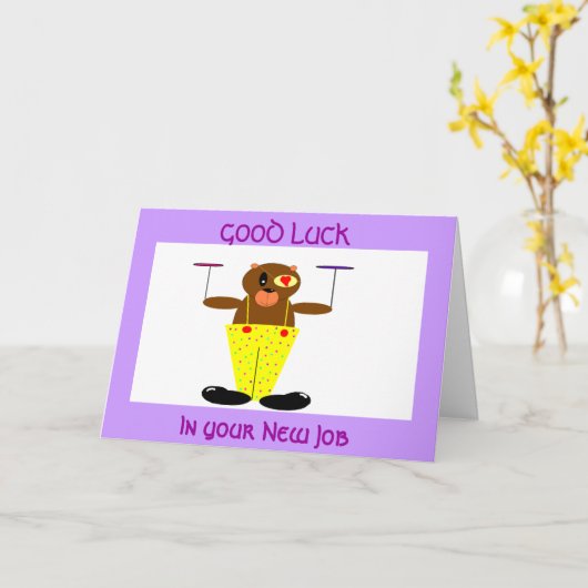 Succes met je nieuwe baan kaart (Gele Bloem)