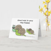 Succes met je nieuwe huis / huisslakken kaart (Gele Bloem)