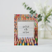 Succes met je nieuwe schoolperiode briefkaart (Staand voorkant)