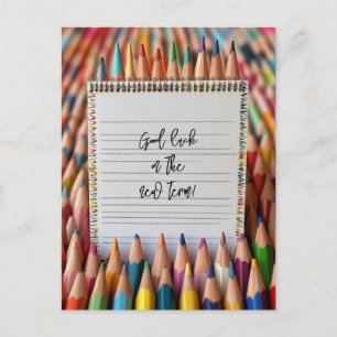 Succes met je nieuwe schoolperiode briefkaart