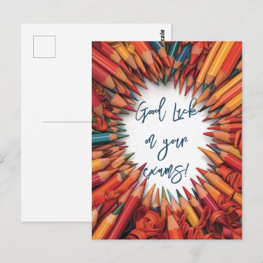 Succes met je schoolexamens briefkaart (Voorkant / Achterkant)