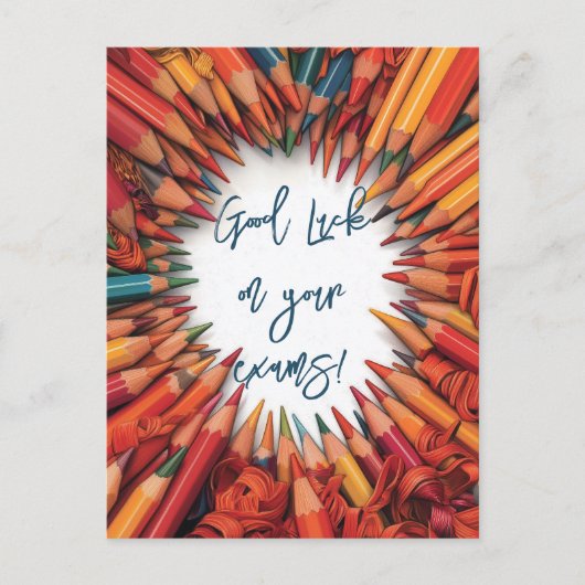 Succes met je schoolexamens briefkaart (Voorkant)