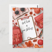 Succes met je schoolstudie briefkaart (Voorkant / Achterkant)