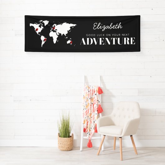 Succes met je volgende avontuur | Bon Voyage Spandoek (Insitu)