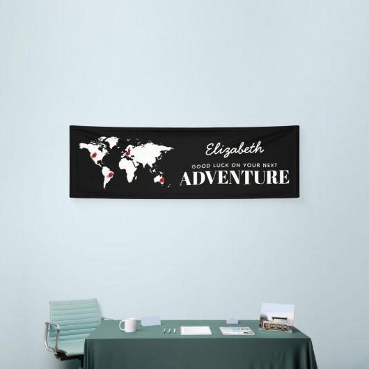 Succes met je volgende avontuur | Bon Voyage Spandoek (Beurs)
