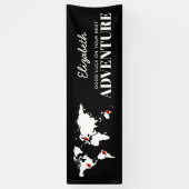 Succes met je volgende avontuur | Bon Voyage Spandoek (Verticaal)